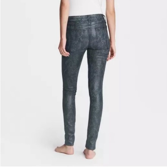 Rag & Bone Cate Mid-Rise Skinny Snake Foil Jeans - Picture 2 of 11